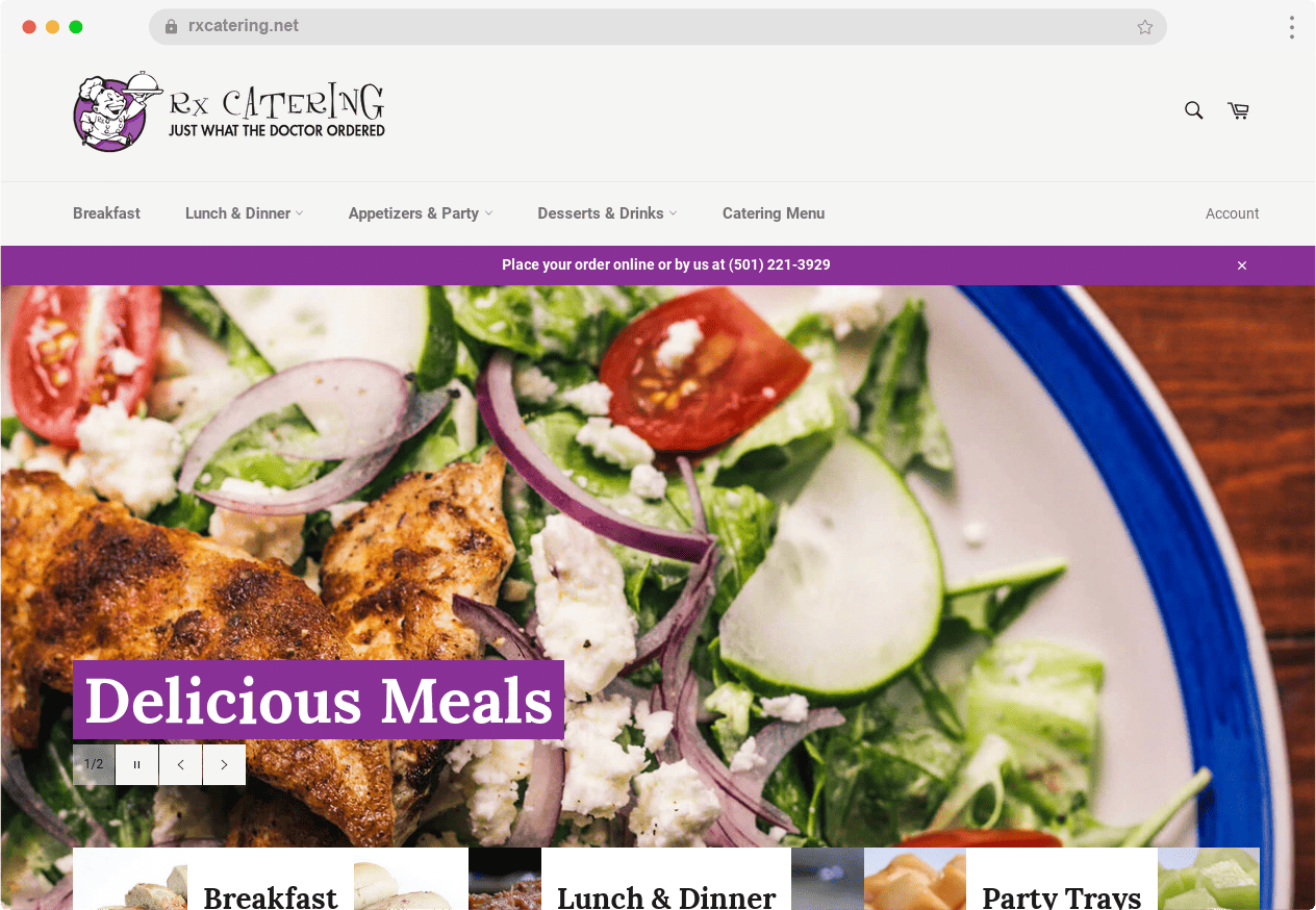 Rx Catering Website